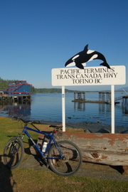 End of the line for the Trans Canada highway in Tofino.
